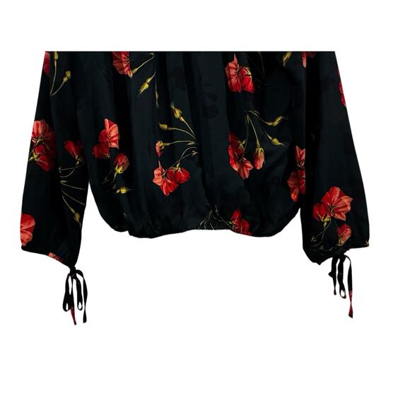 Collective Concepts Aimee Surplice Tie Sleeve Blouse Floral Romantic Women’s XLP - Picture 5 of 11